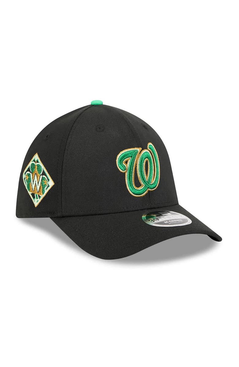 New Era Men's New Era  Black Washington Nationals 2026 St. Patrick's Day 39THIRTY Flex Hat, Alternate, color, Black