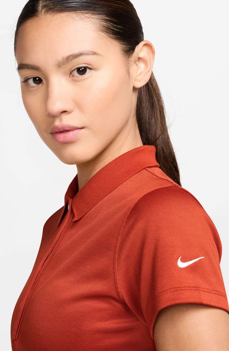 Nike Crop Cotton Blend Golf Polo, Alternate, color, Dragon Red/ Sail