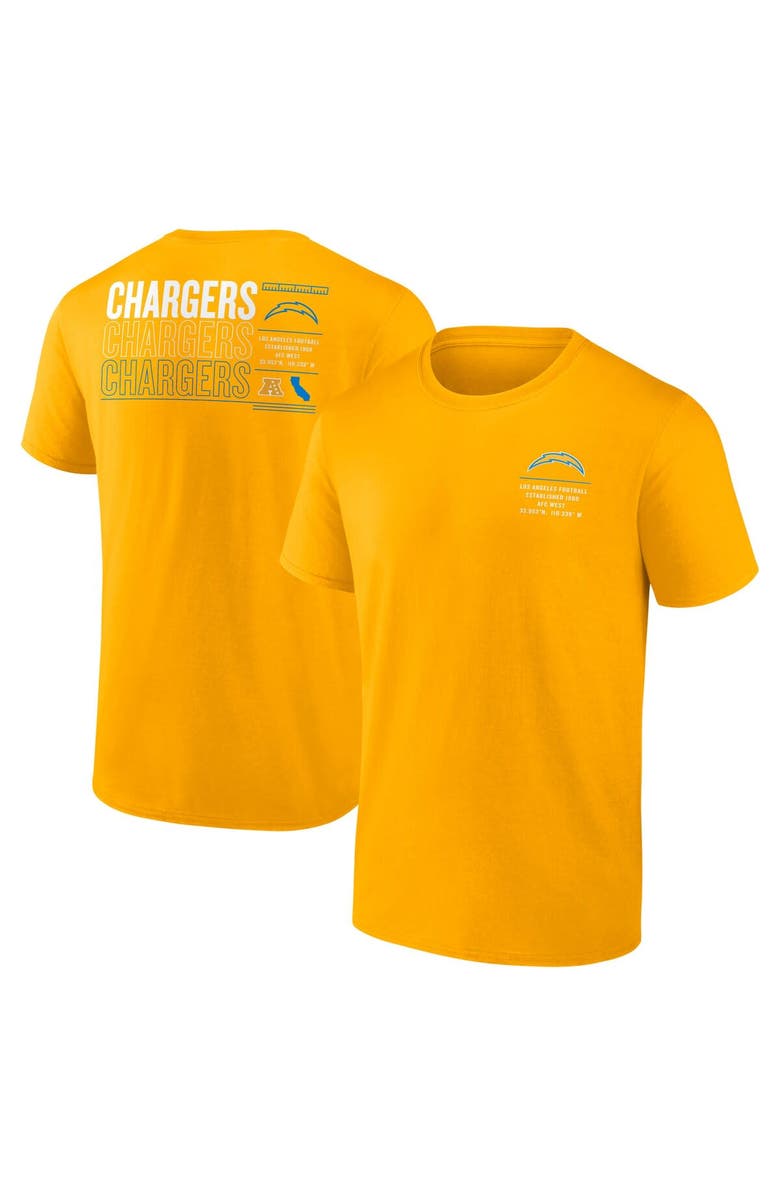 FANATICS Men's Fanatics Gold Los Angeles Chargers Repeat Stats T-Shirt, Alternate, color, Gold