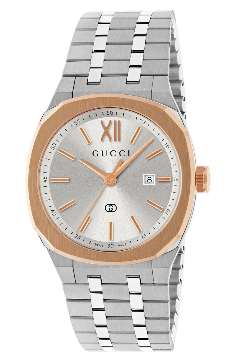 Gucci 25H Bracelet Watch, 30mm, Main, color, Silver