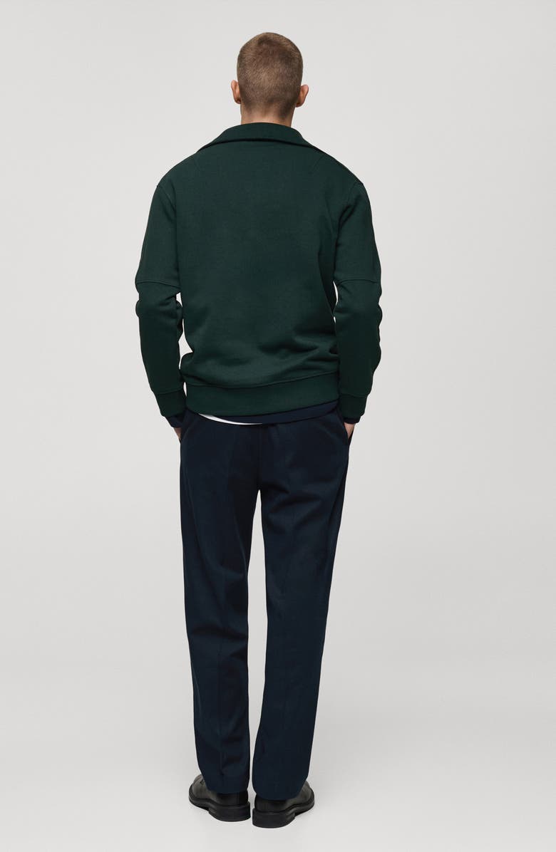 MANGO Quarter Zip Sweatshirt, Alternate, color, 