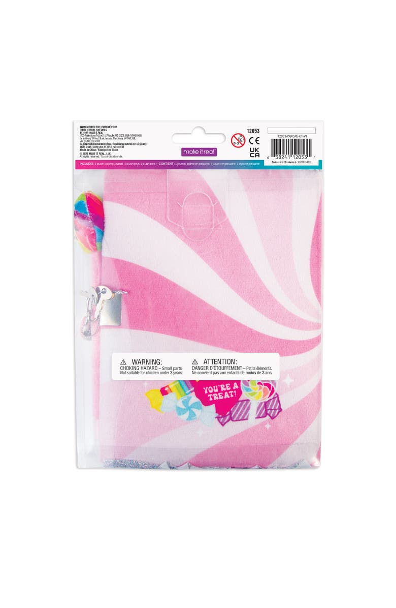3C4G Candy Plush Pocket Locking Journal W/ Pen, Alternate, color, Multicolored