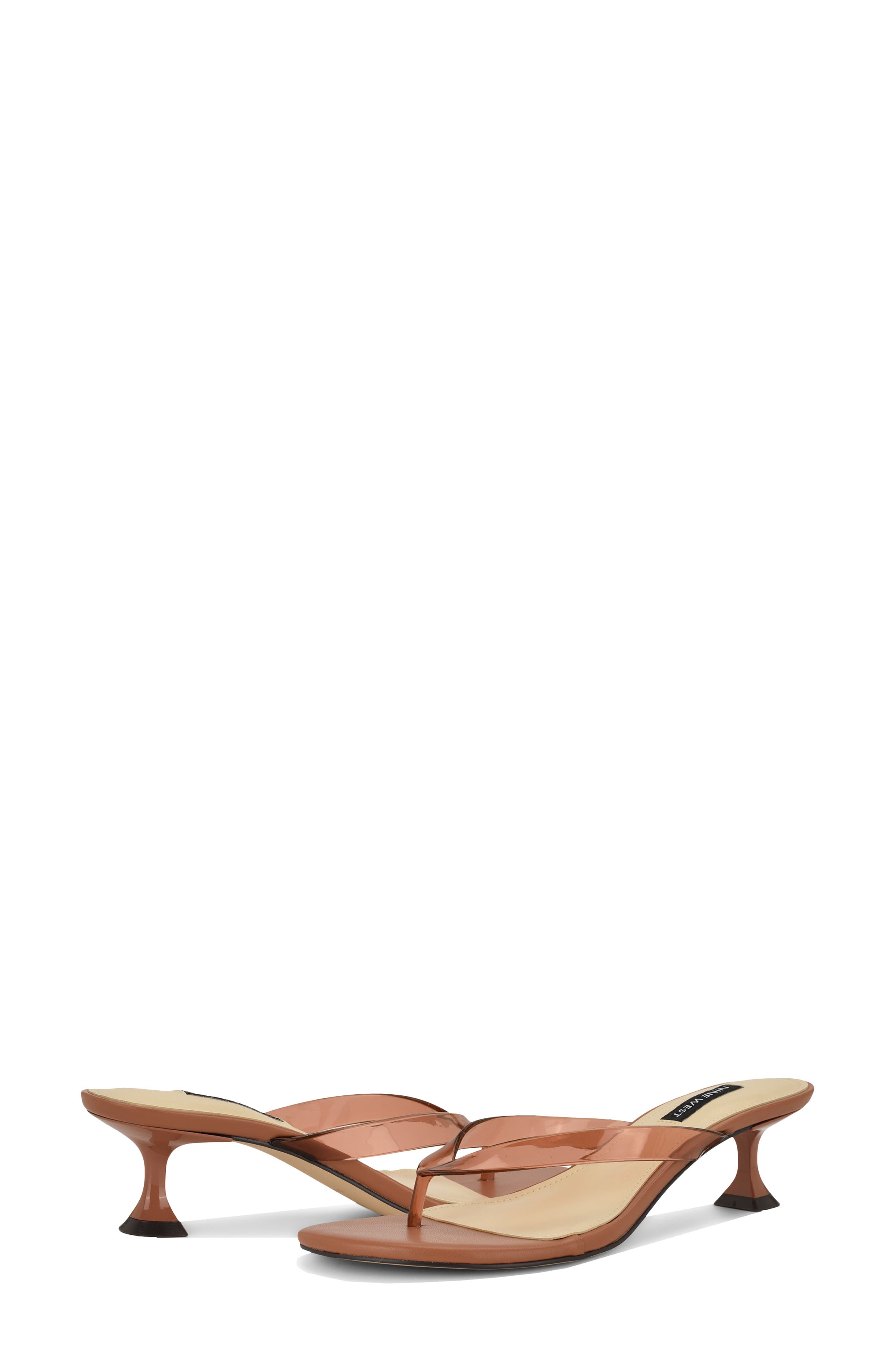 Crisee Kitten Heel Flip Flop, Alternate, color, LIGHT BROWN