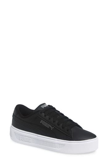 Shop Puma Smash Platform V3 Sneaker In  Black- Silver