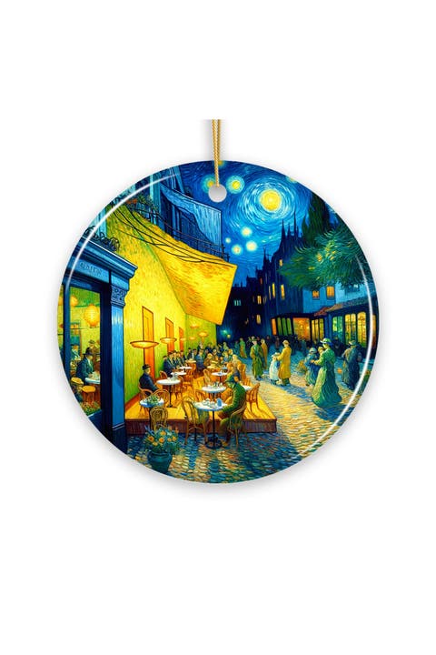 Cafe Terrace At Night Van Gogh Style Ceramic Ornament