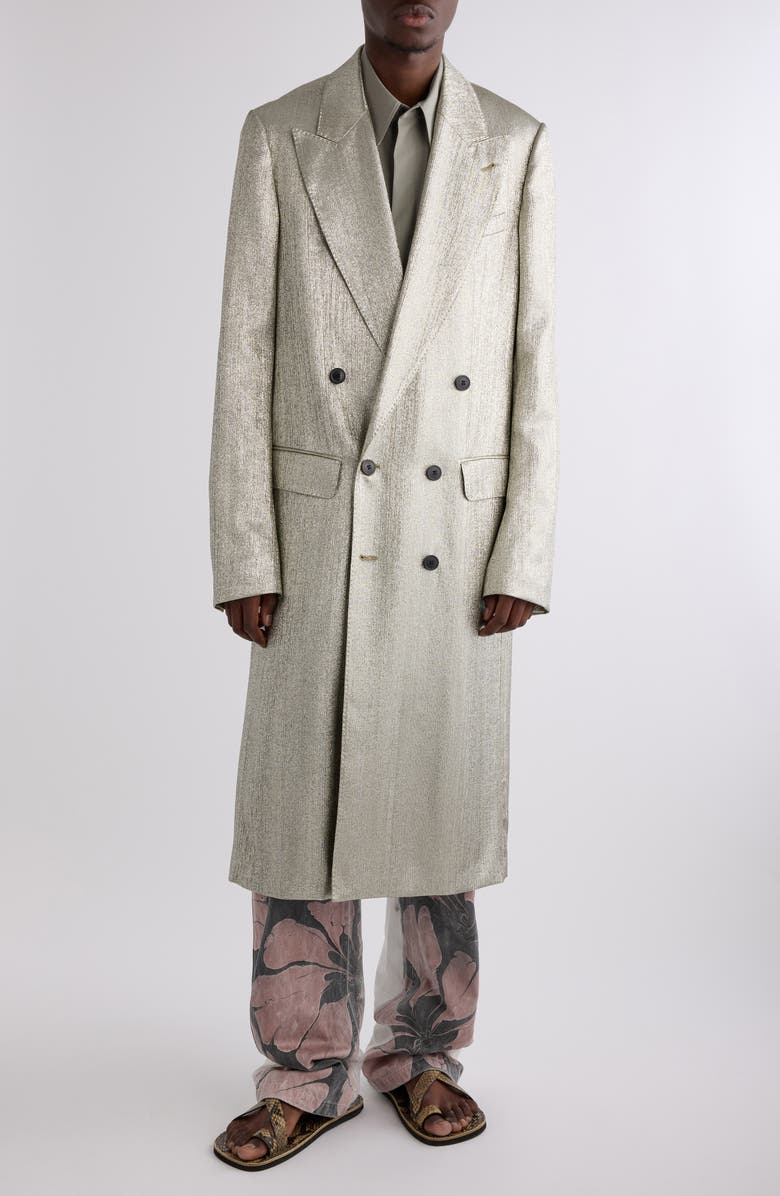 Dries Van Noten Razon Double Breasted Topcoat, Alternate, color, 
