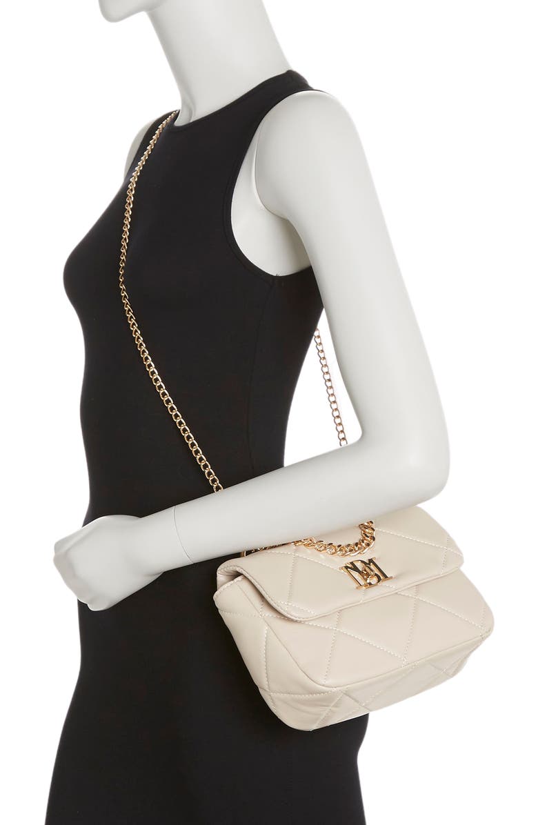 Badgley Mischka Collection Quilted Crossbody Bag, Alternate, color, Off White