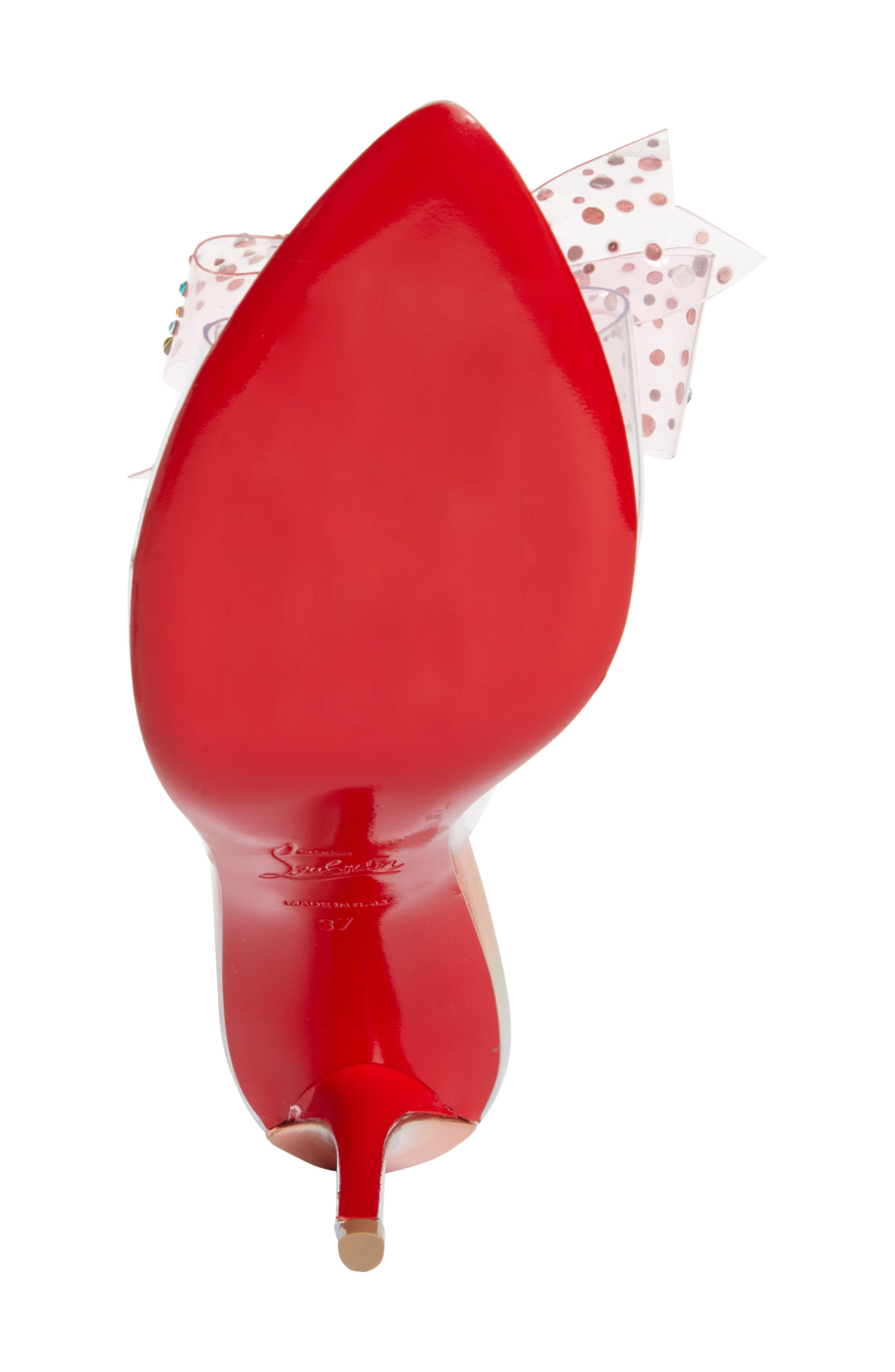 Christian Louboutin Crystal Embellished Pointed Toe Slide Sandal, Alternate, color, 