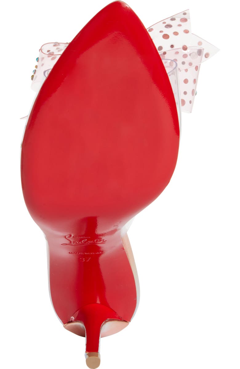 Christian Louboutin Crystal Embellished Pointed Toe Slide Sandal, Alternate, color,