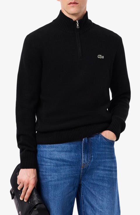 Classic Fit Wool Quarter Zip Sweater