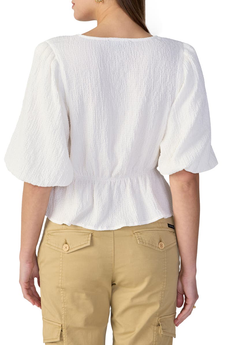 Sanctuary Textured Puff Sleeve Blouse, Alternate, color,