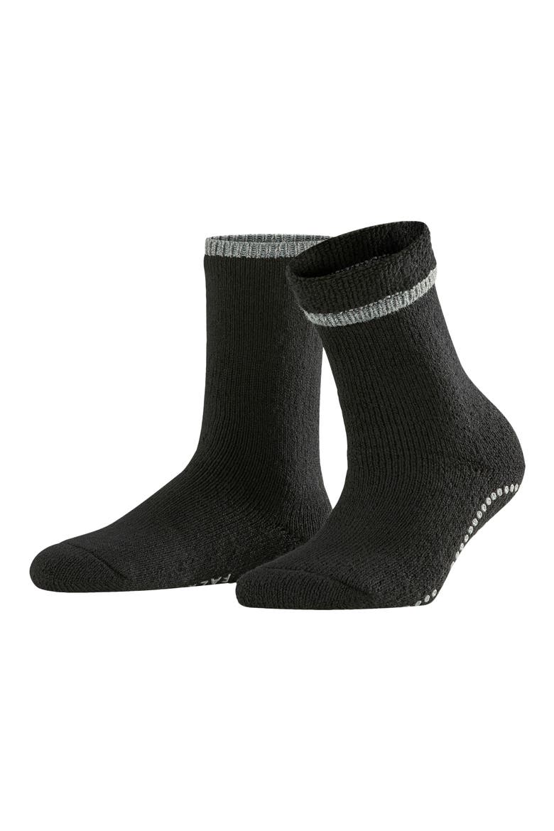 Cuddle Pad Crew Socks, Main, color, BLACK