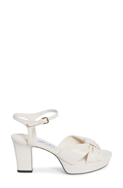 Jimmy Choo Women's Heloise 80 Platform Sandals In Latte