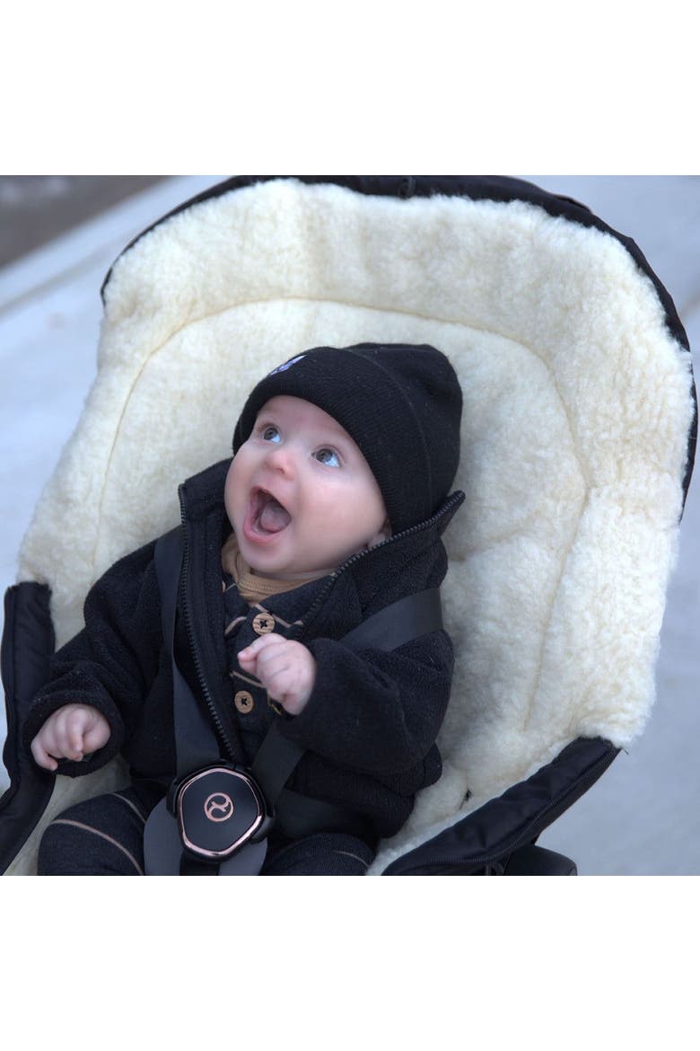 Scandinavian Organic Wool Adjustable Footmuff, Alternate, color, Black
