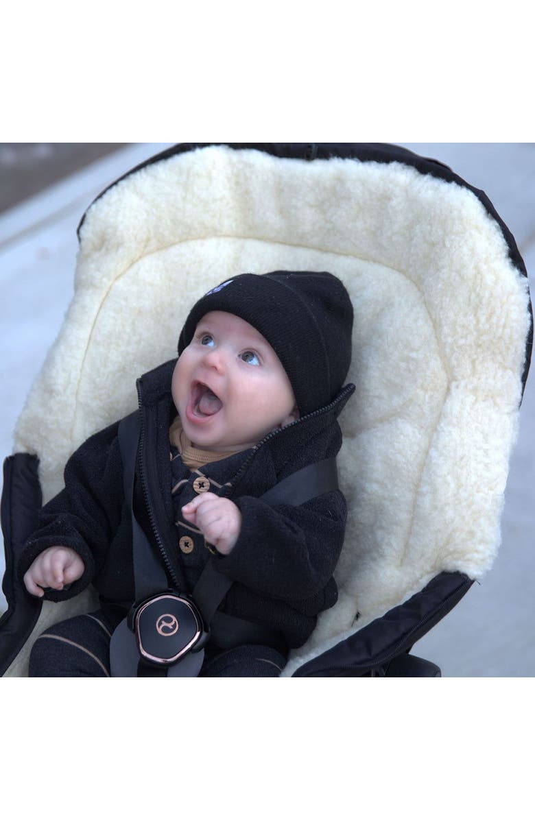 Cover Baby LLC Scandinavian Organic Wool Adjustable Footmuff, Alternate, color, Black