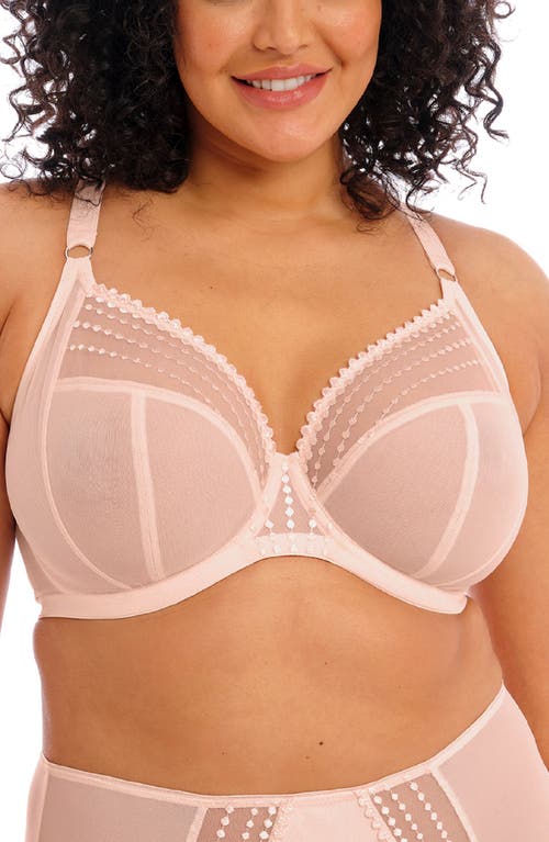 Elomi Matilda Full Figure Underwire Plunge Bra in Pearl Blush at Nordstrom, Size 40Hh
