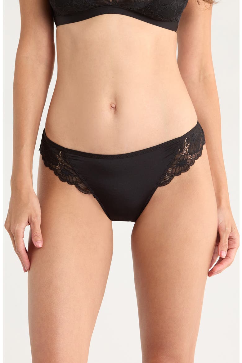 Stormi High Cut Thong, Main, color, CAVIAR