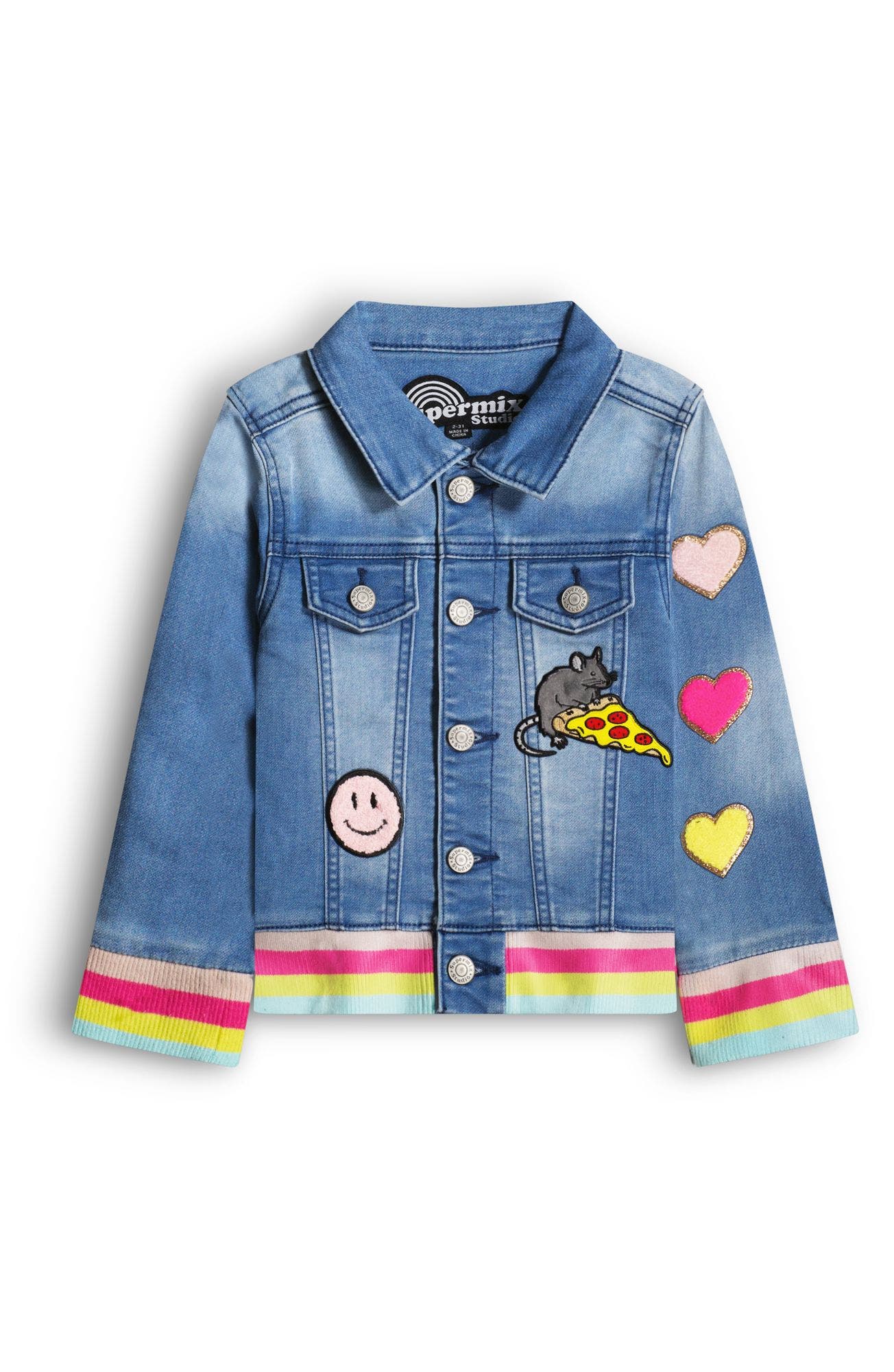 Supermix Studio Pizza Rat Stripe Jacket (toddler, Little Kid) | Nordstrom