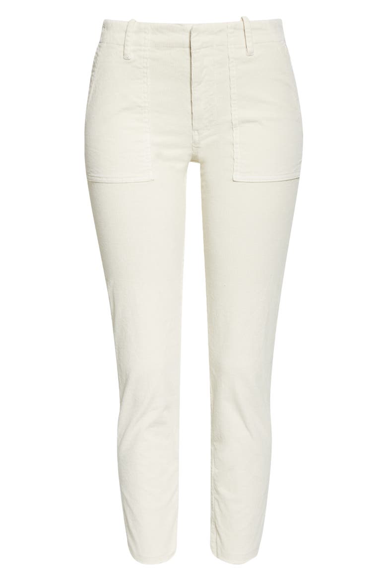 Jenna Slim Ankle Stretch Corduroy Pants, Alternate, color, WINTER WHITE