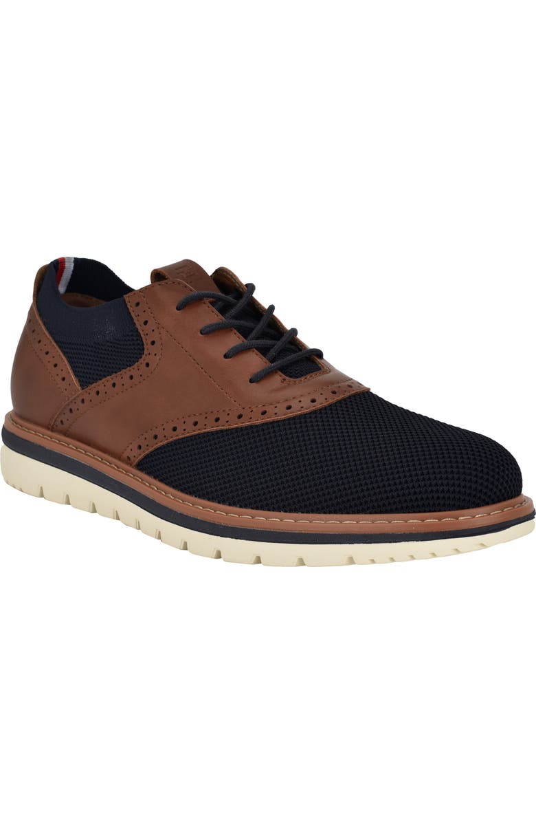 Tommy Hilfiger Varan Hybrid Oxford Sneaker, Main, color, Navy/ Cognac Multi