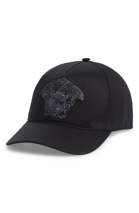 Crystal Embellished Medusa Cotton Drill Baseball Cap