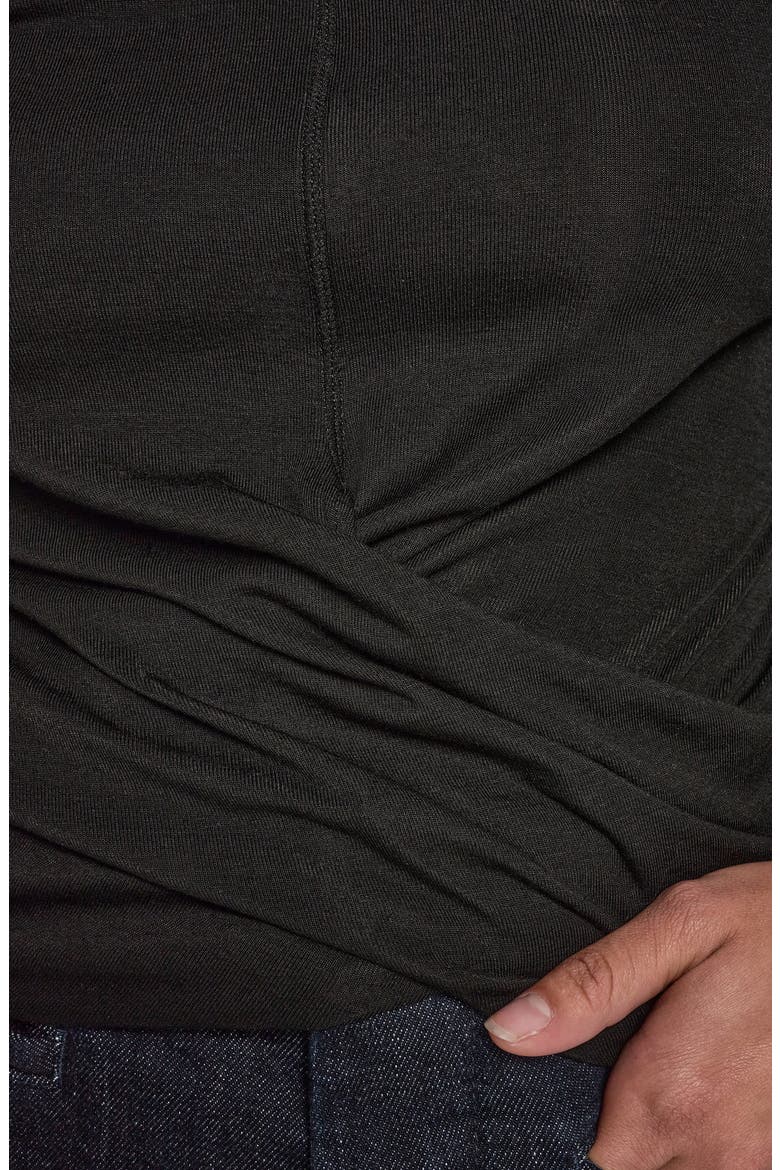 Drape Front Knit Top, Alternate, color, BLACK