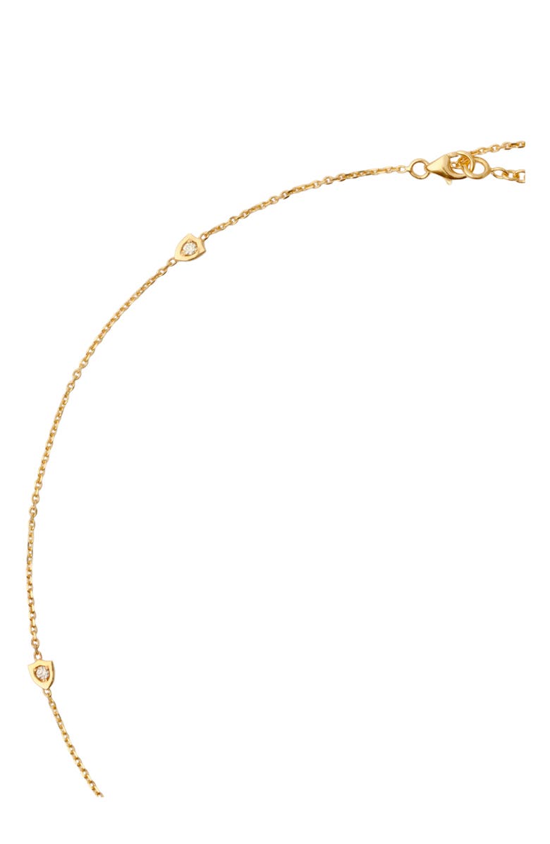 Burberry Shield Chain Necklace, Alternate, color, Gold/Clear