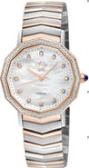 GEVRIL Spello II Mother-of-Pearl & Diamond Bracelet Watch, 36mm