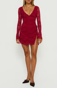 Princess Polly Airaella Long Sleeve Lace Minidress