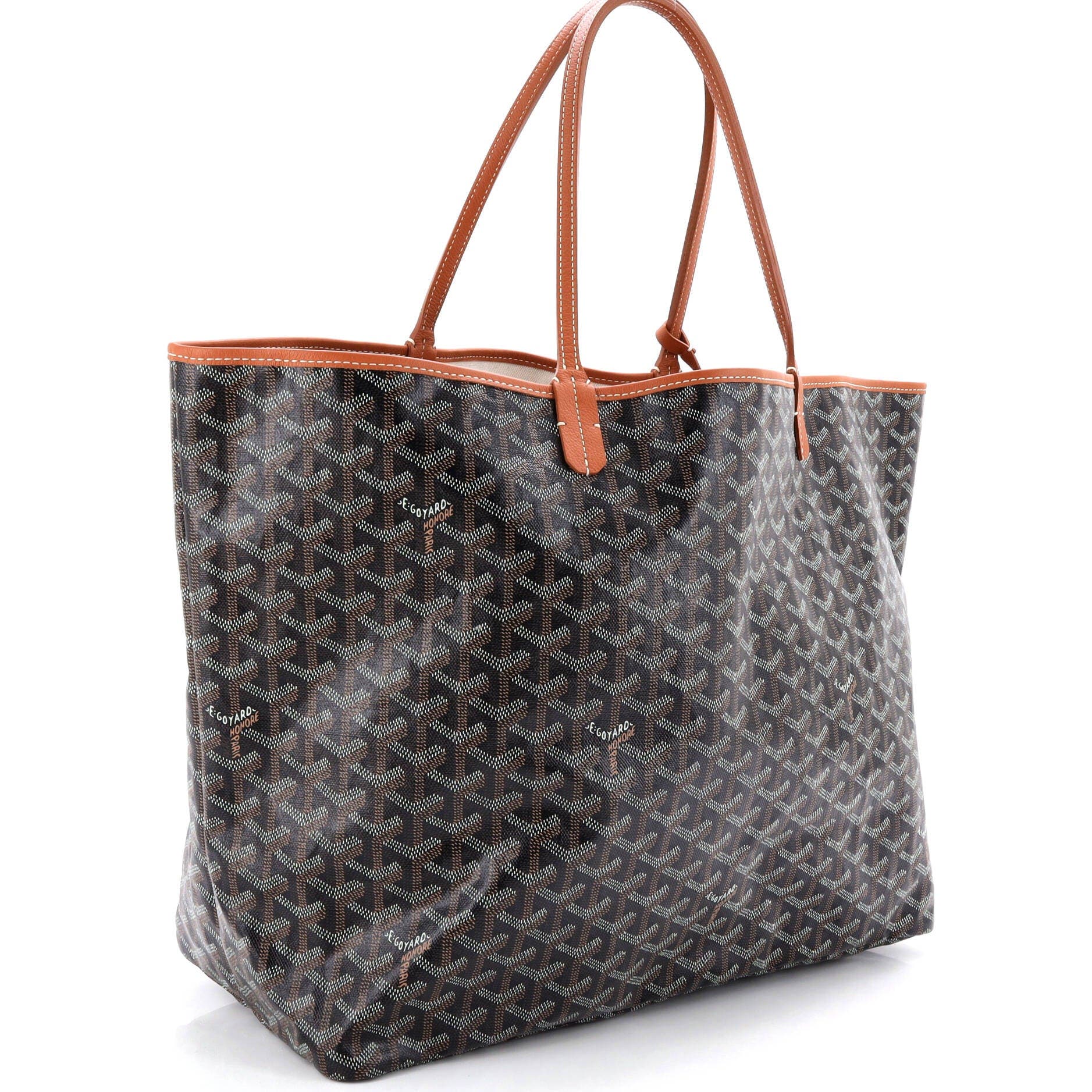 Pre-Owned Goyard Saint Louis Tote Coated Canvas GM, Alternate, color, Black