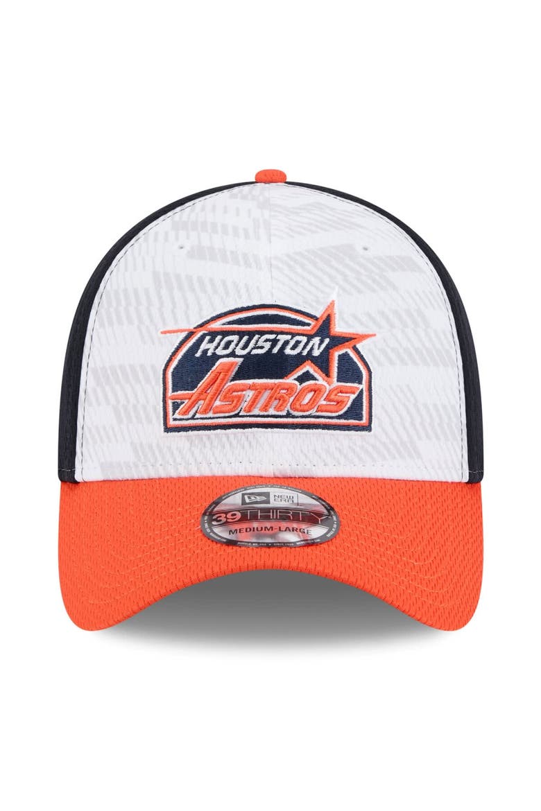 Men's New Era Navy/Orange Houston Astros 2025 MLB Clubhouse 39THIRTY Flex Hat, Alternate, color, Navy