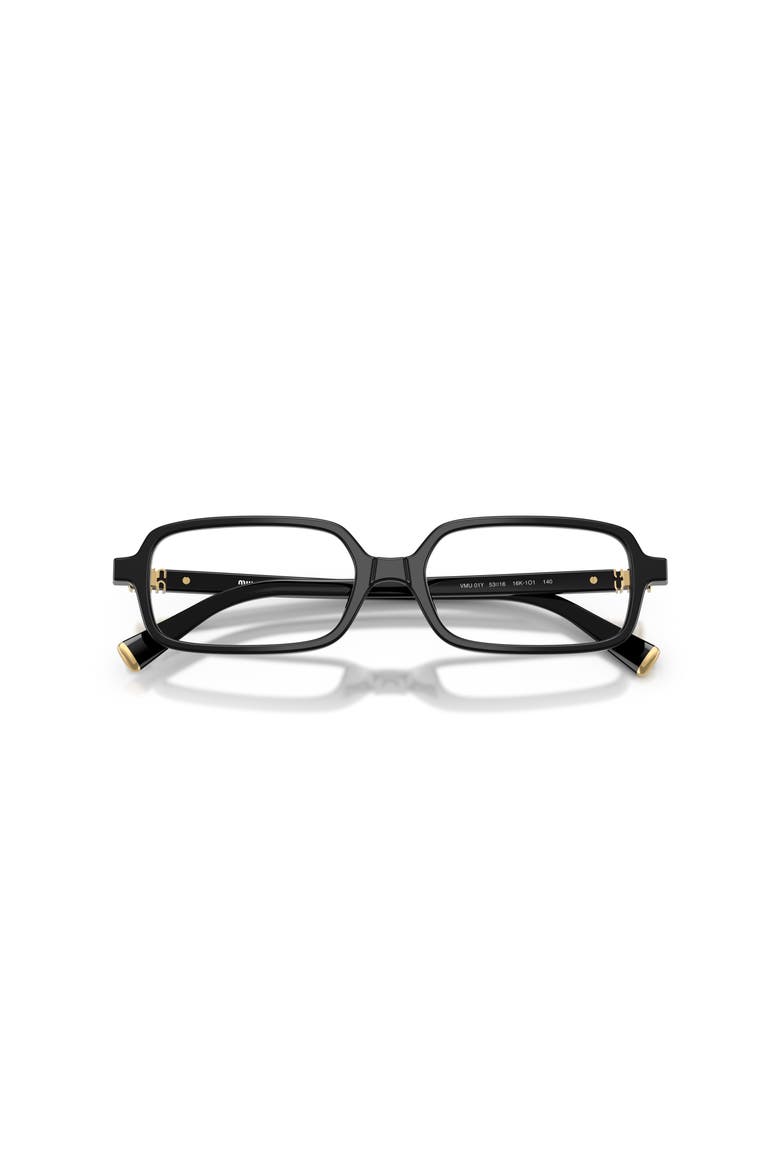 51mm Rectangle optical glasses, Alternate, color, Black