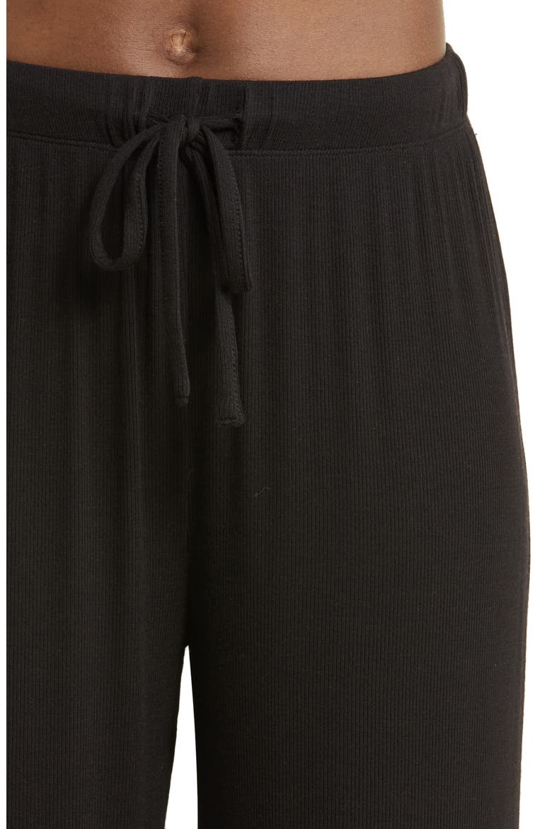 Moonlight Eco Easy Rib Pajamas, Alternate, color, BLACK