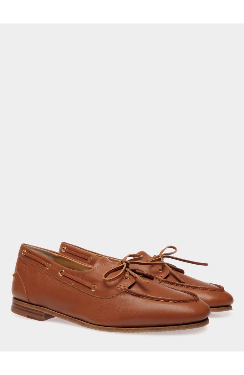Bally Plume Loafer in Leather, Alternate, color, Brown