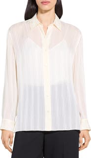 Theory Tonal Stripe Button-Up Shirt
