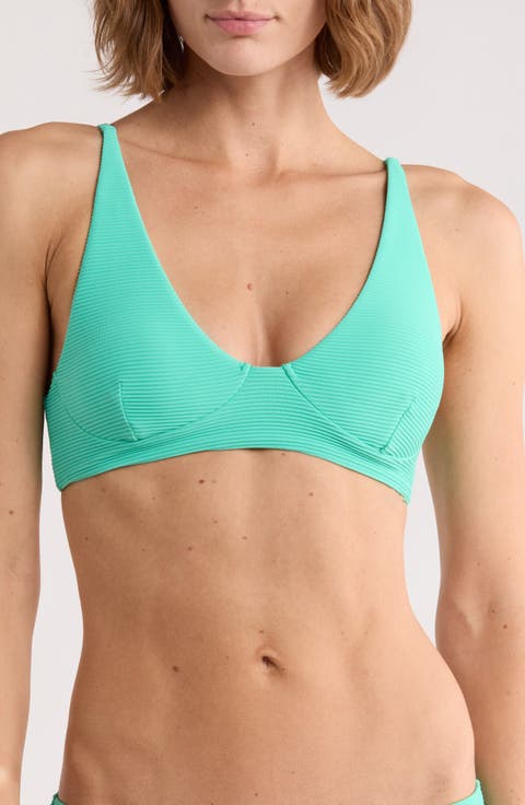 Tanlines Plunge Bikini Top