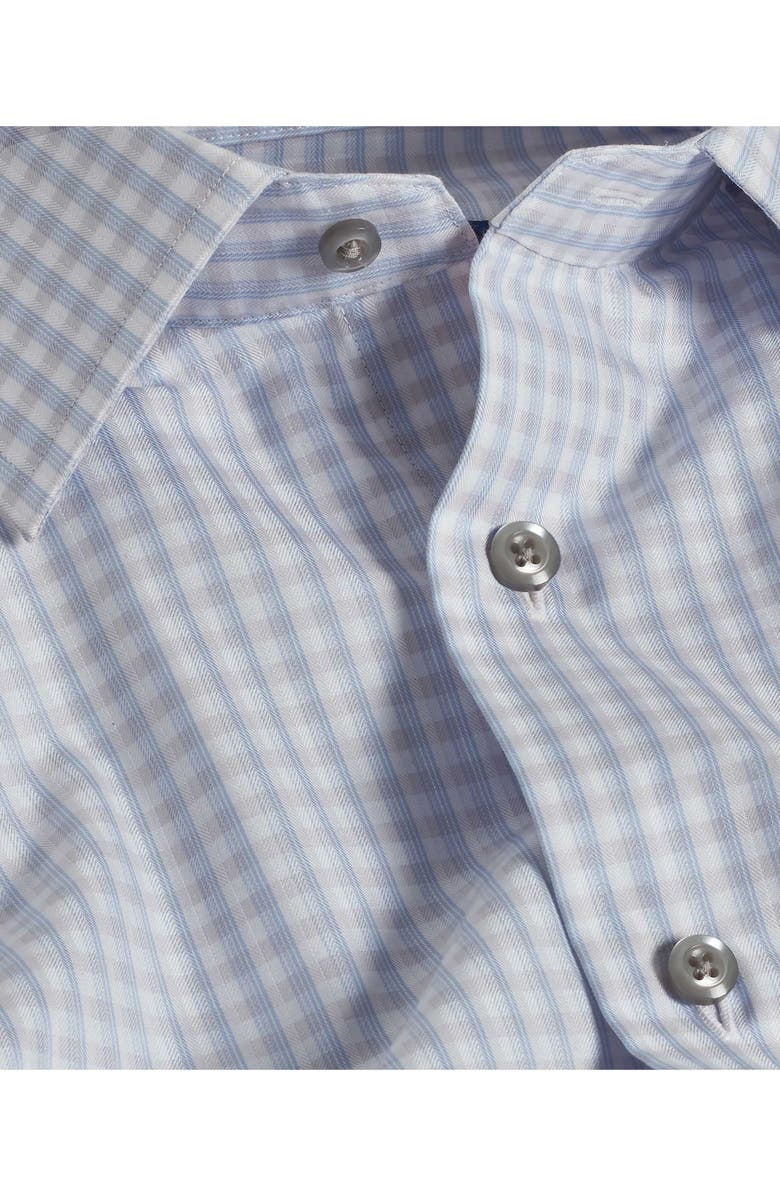 David Donahue Trim Fit Dobby Twill Check Dress Shirt, Alternate, color, 