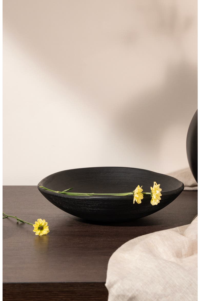 Shallow Bowl, Alternate, color, Ebony