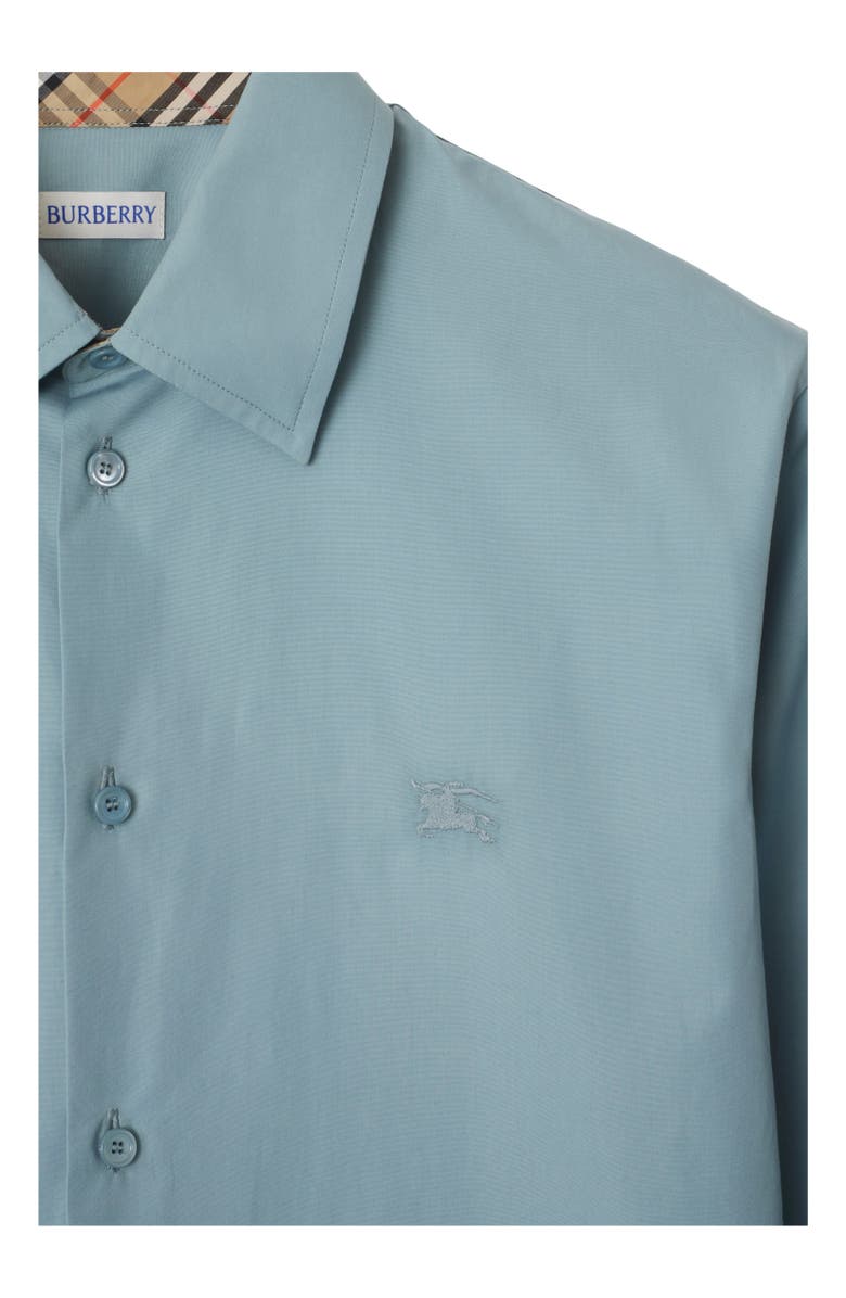 Burberry Slim Fit Cotton Poplin Shirt, Alternate, color, Index Blue