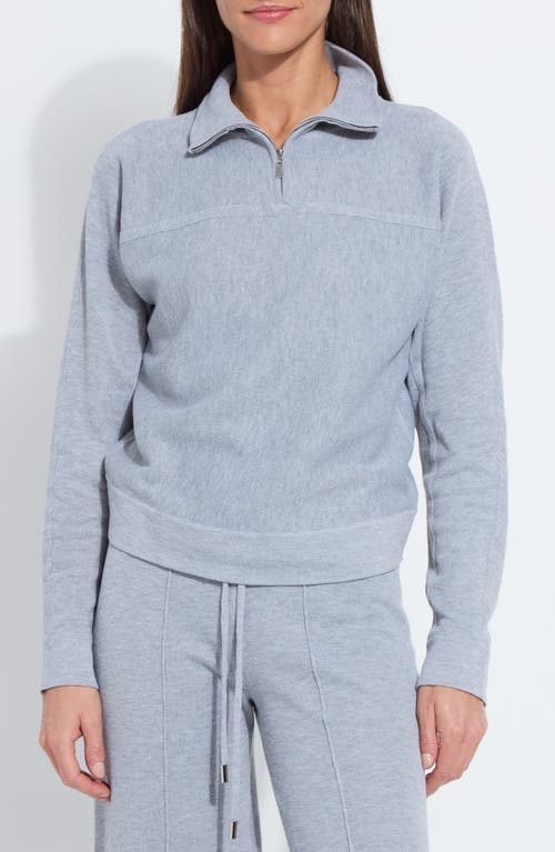 Lyssé Lysse Viola Knit Half Zip Lounge Sweatshirt In Gray