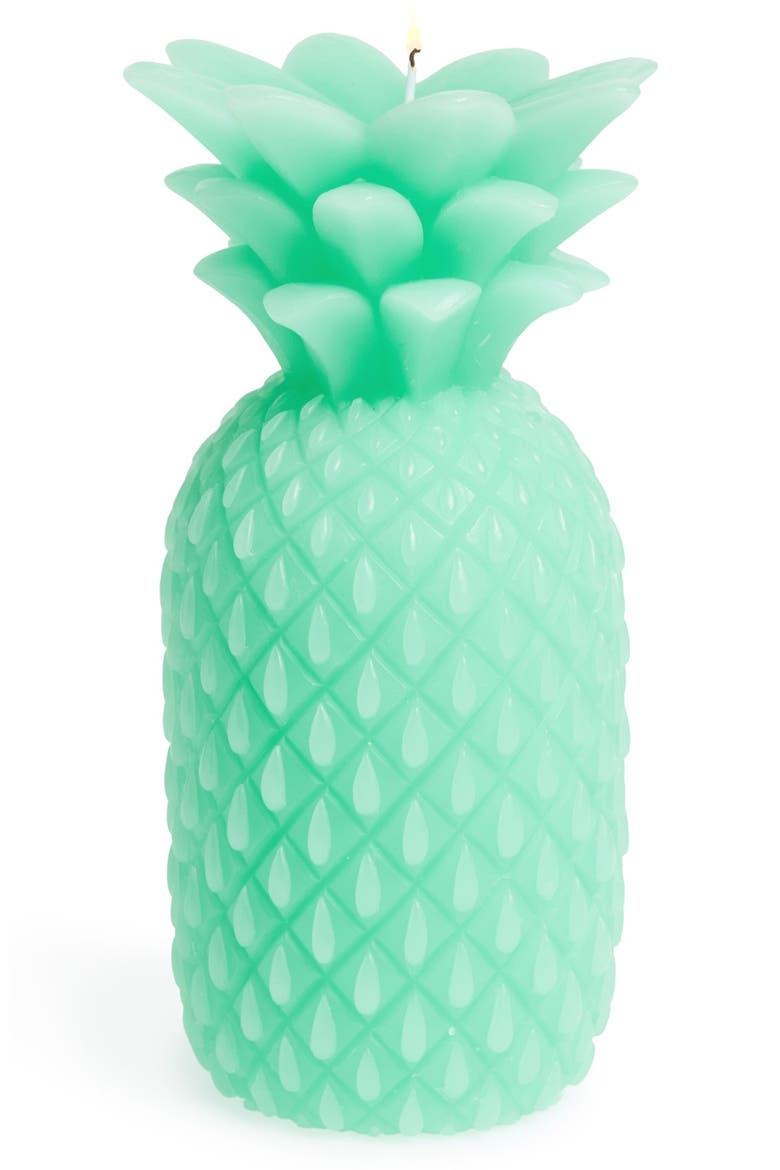 'Pineapple' Citronella Candle, Main, color, SEA FOAM