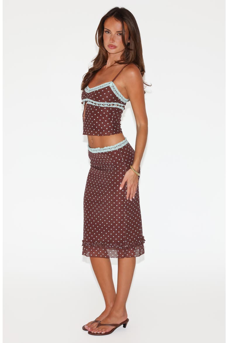 Amara Low Rise Polka Dot Skirt, Alternate, color, BLUE POLKA DOT
