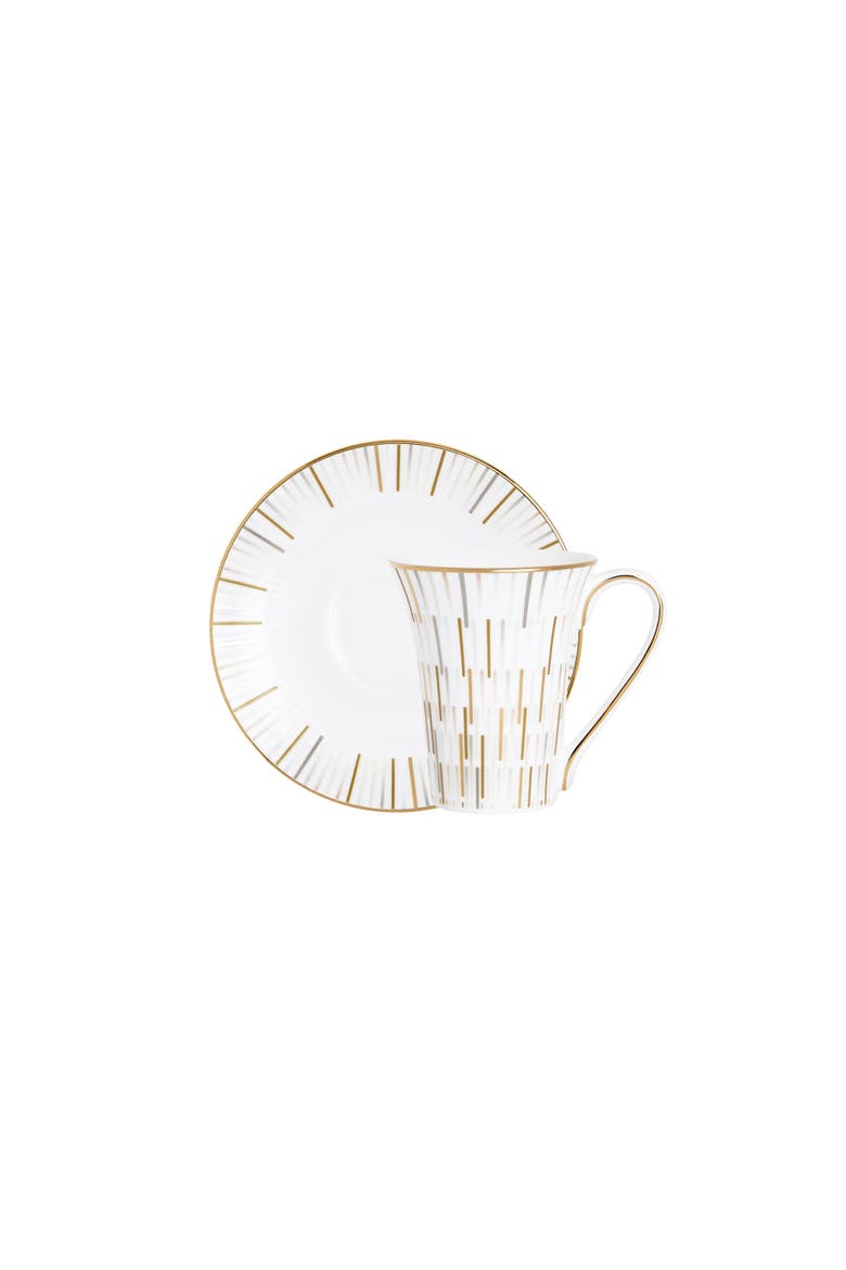 Luminous Espresso Cup & Saucer, Main, color, White