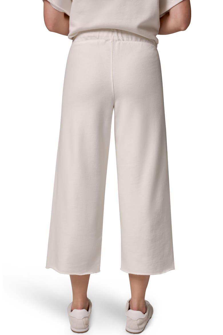 Cotton Terry Crop Drawstring Pants, Alternate, color, CREAM