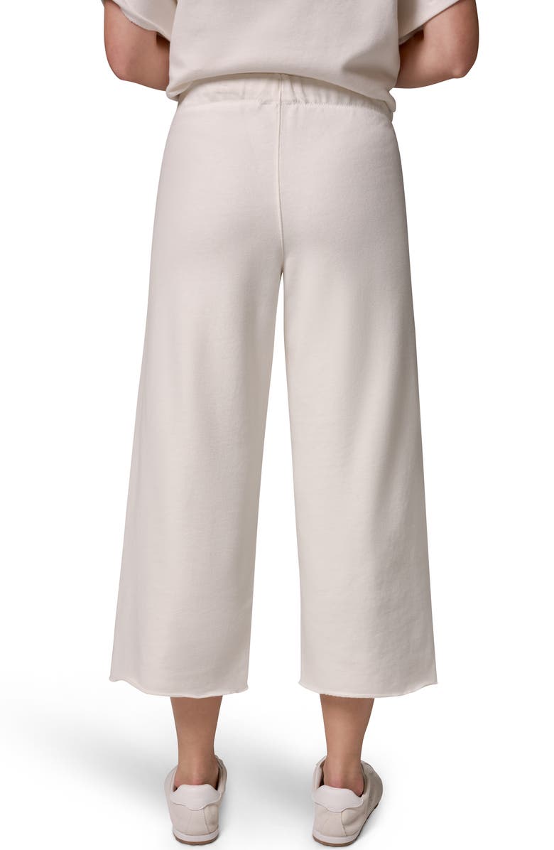 Donna Karan New York Cotton Terry Crop Drawstring Pants, Alternate, color, Cream