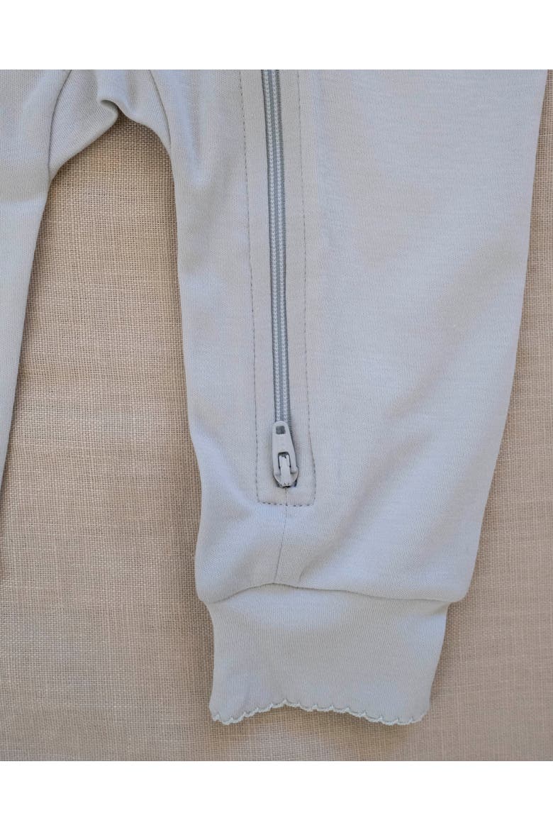 Pima Embroidered Footie, Alternate, color, Blue Bunny