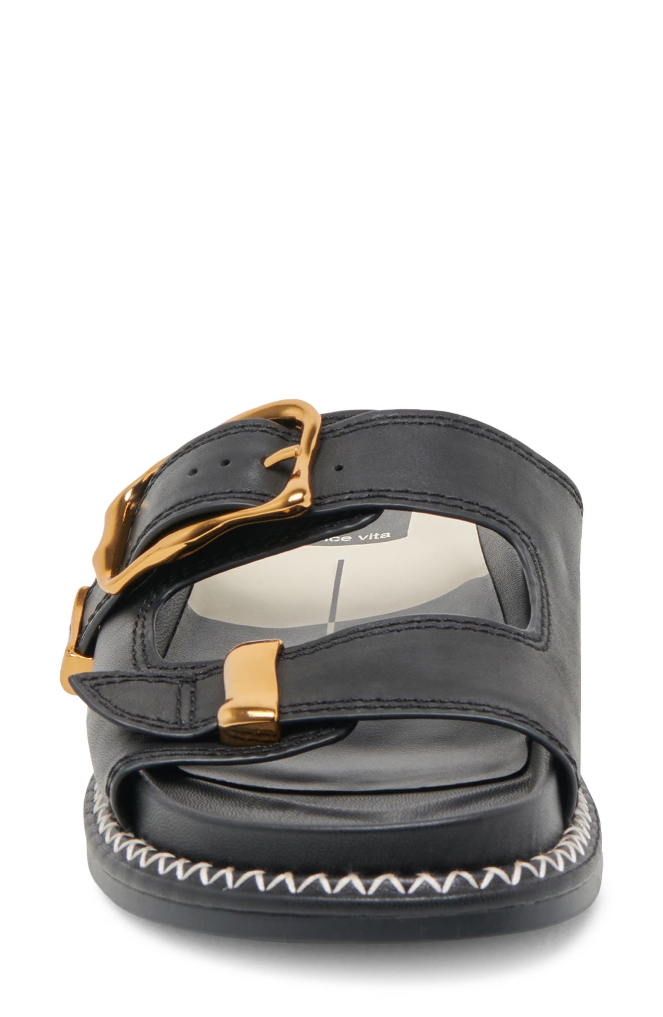Dolce Vita Sevana Two Strap Sandal, Alternate, color, Black Leather
