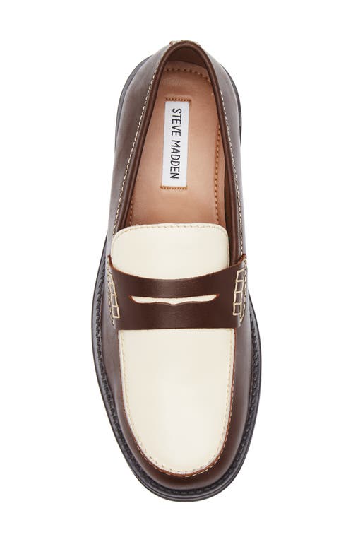 Steve Madden Draggo Penny Loafer In Brown