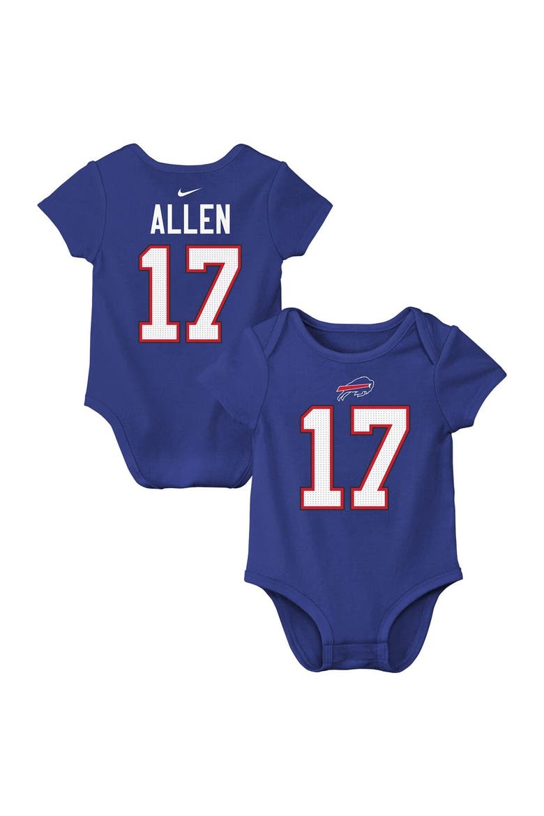 Newborn & Infant Nike Josh Allen Royal Buffalo Bills Player Name & Number Bodysuit, Main, color, Royal