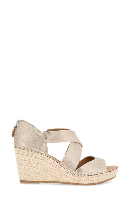 Gentle Souls By Kenneth Cole Corinne Wedge Sandal In Gravel Leather